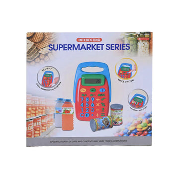 Supermarket Learning Calculator Toy Set - Interactive Grocery Play With Real Calculator