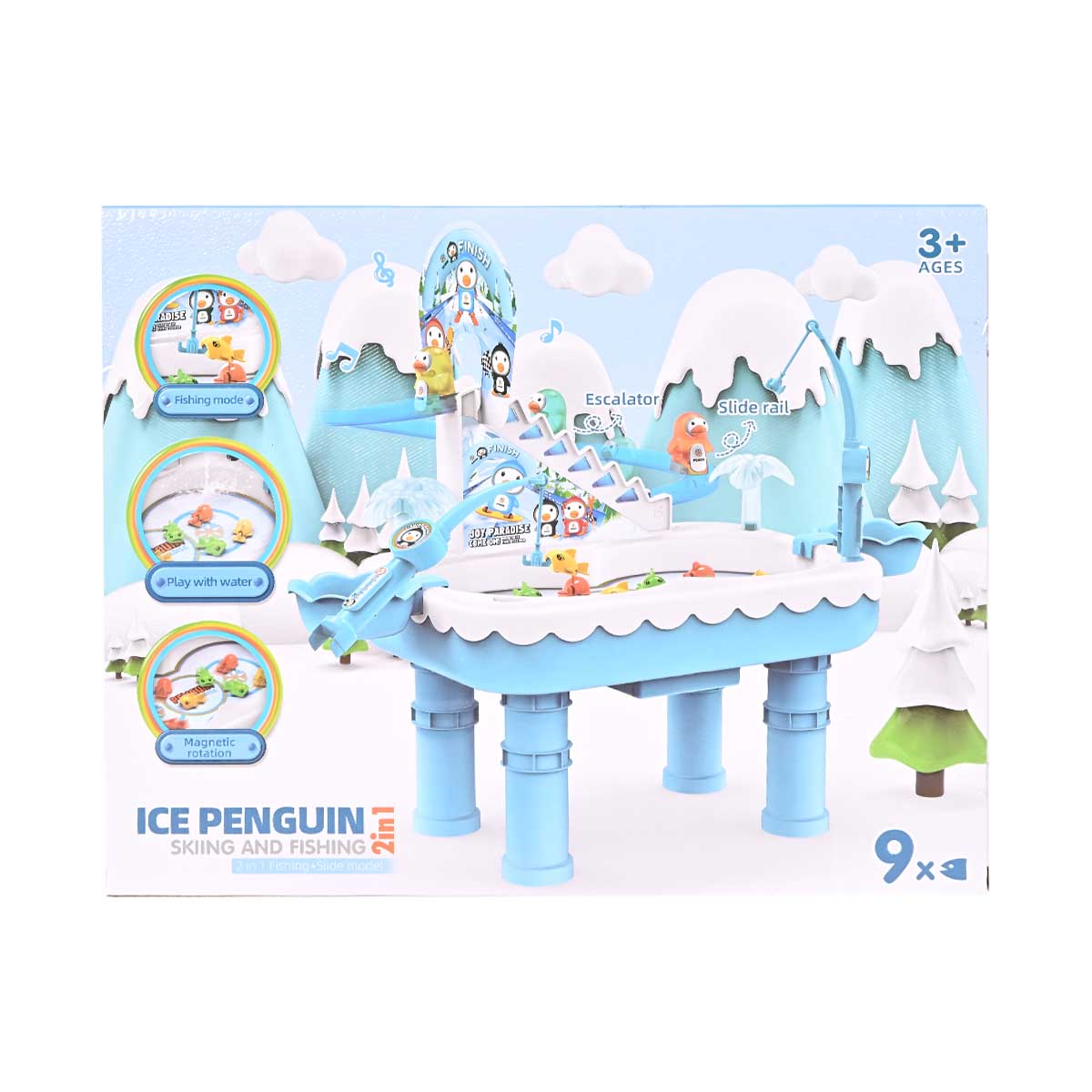 2In1 Ice Penguin Sking And Fishing
