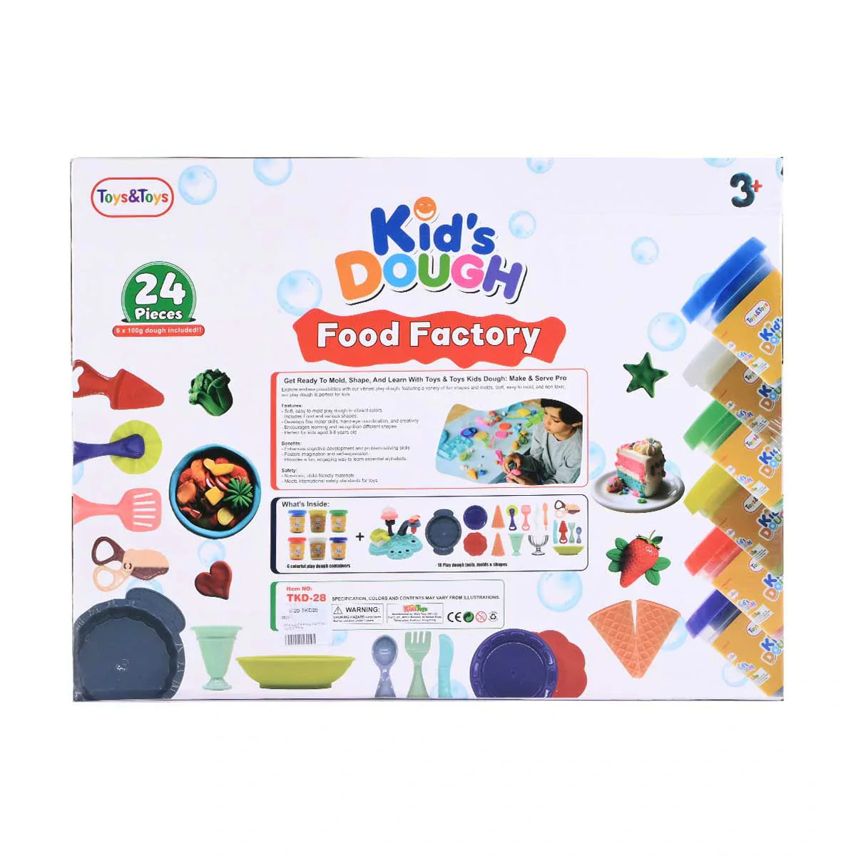 Kid's Dough Food Factory - 24 Piece Culinary Creation Set