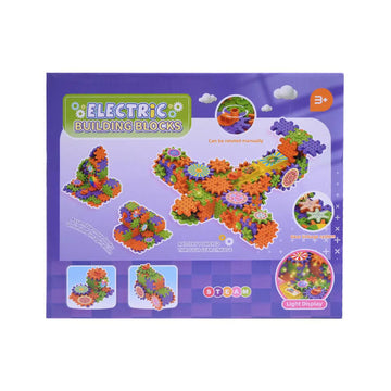 Electric Building Blocks - 130+ Piece DIY Gear Set with Light Display