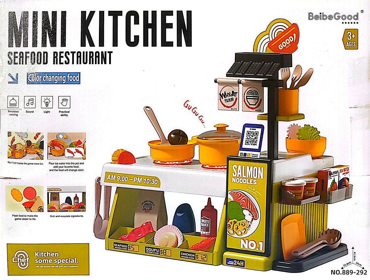 Mini Kitchen Seafood Restaurant – Interactive Cooking Playset - 889-292