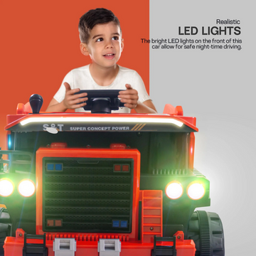 Rechargeable Ride On Truck with Bluetooth Music, Lights