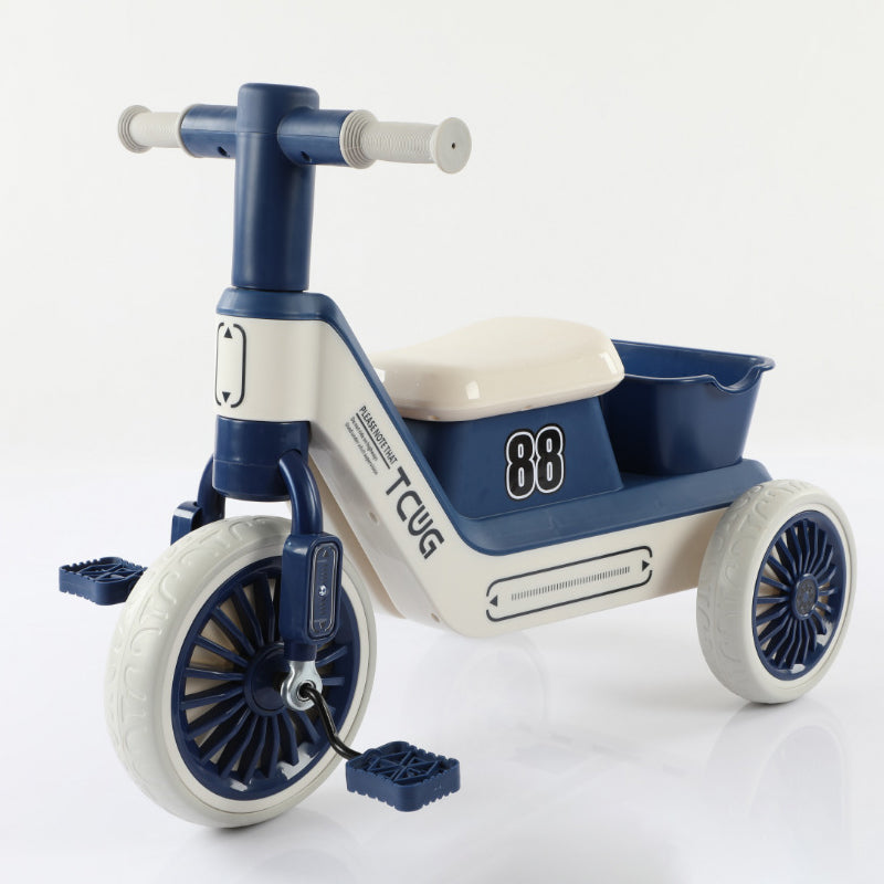 Children Tricycle Push Bike With Basket, With Music and Light