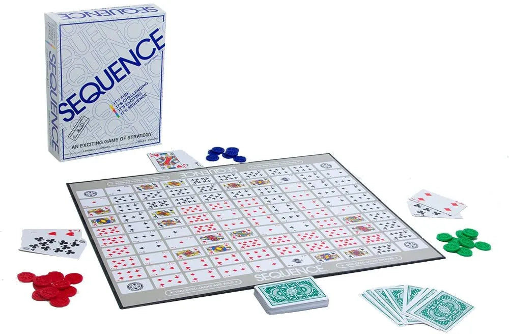 SEQUENCE Game with Folding Board, Cards and Chips by Jax