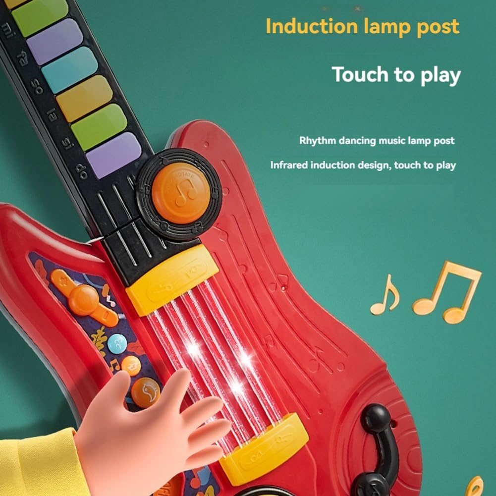 Kids Guitar and Toddler Piano 2 in 1 with Strap Toy Guitar