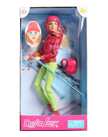 PINK Lucy Doll with Skiing Accessories