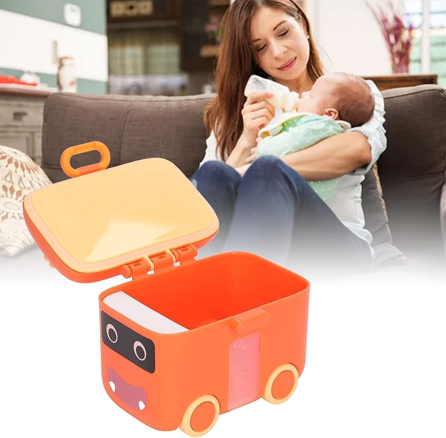 Silicone Baby Formula Milk Powder Container With Carrying Handle And Scoop
