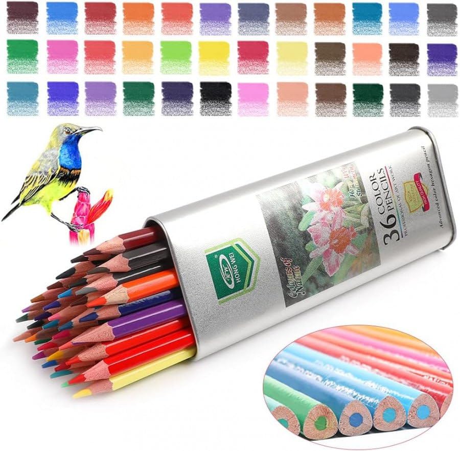 36 Colors Premium Hexagon Pencils