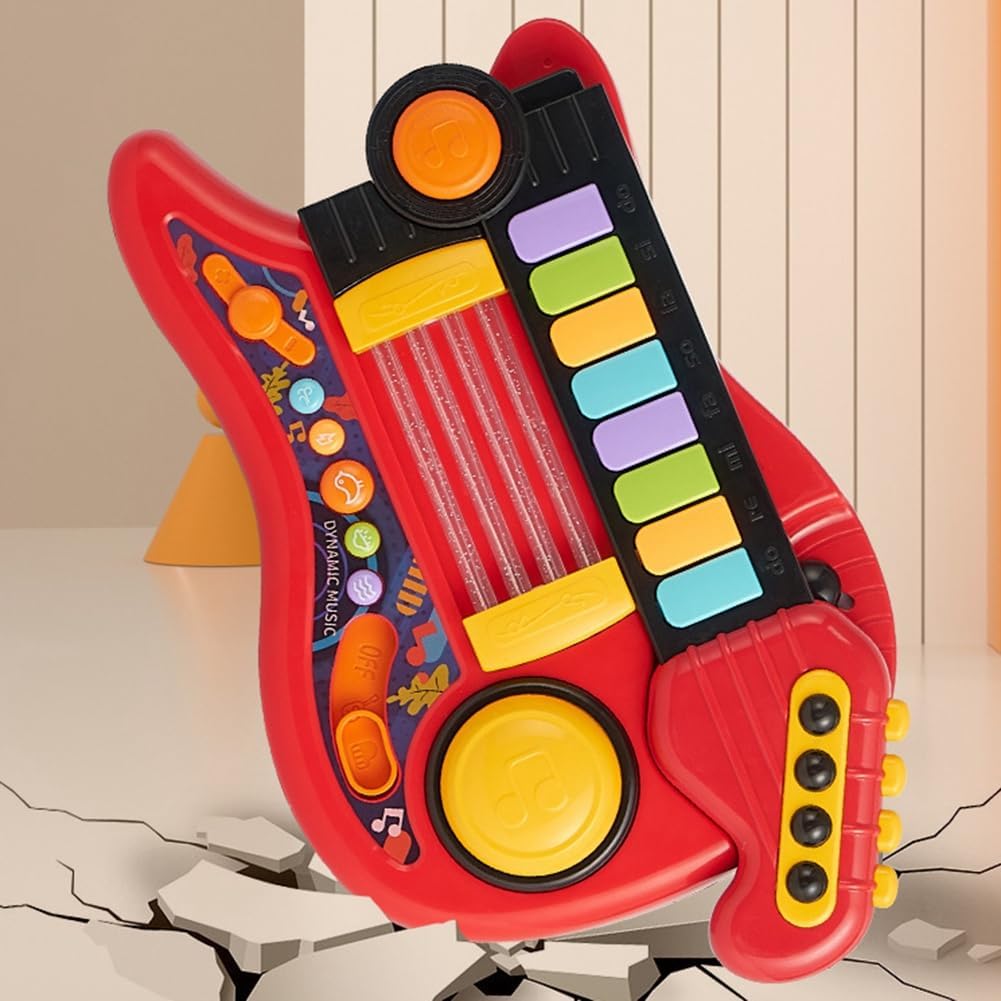 Kids Guitar and Toddler Piano 2 in 1 with Strap Toy Guitar