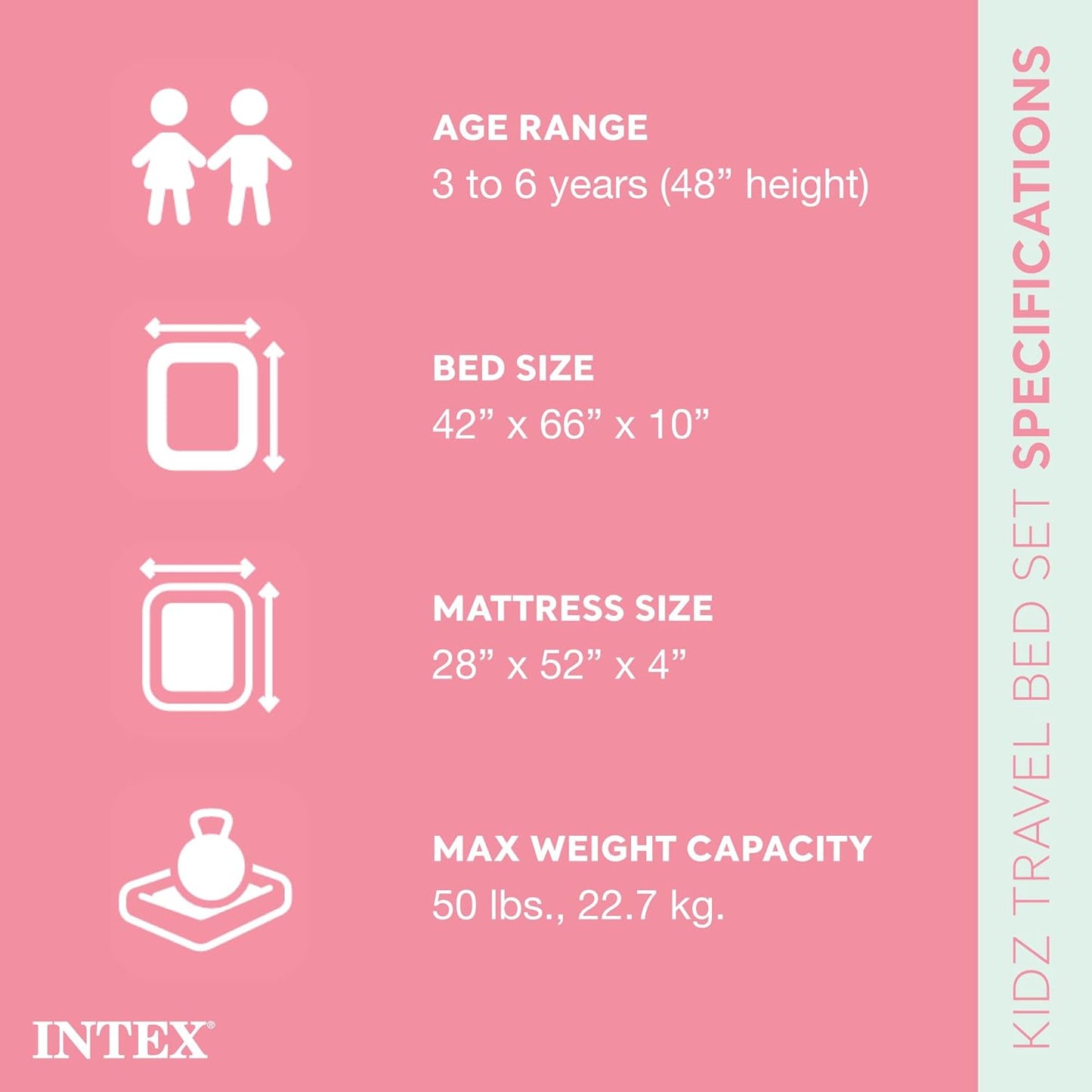 Intex Inflatable Kids Travel Bed Set