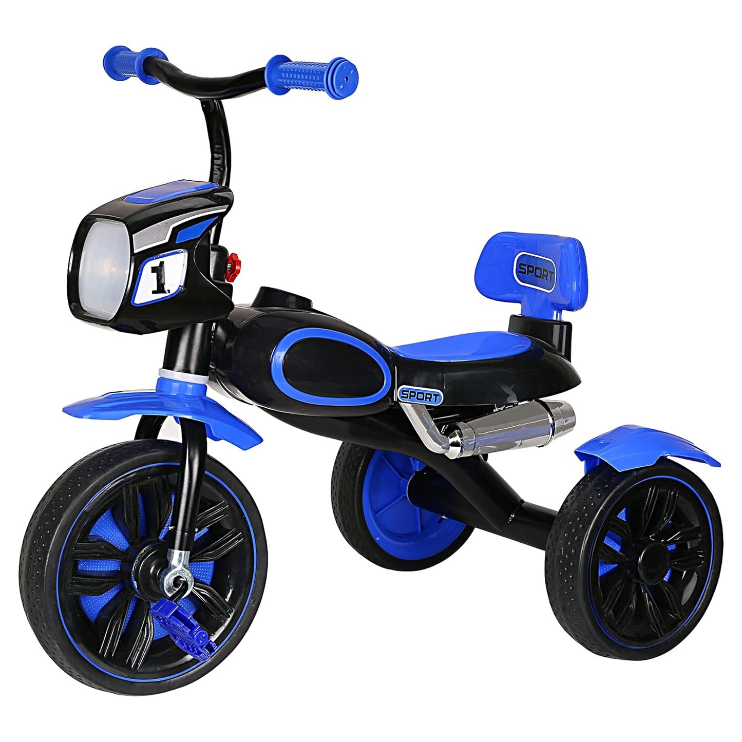 Tricycle Rider Push Car with Horn and Music for Kids