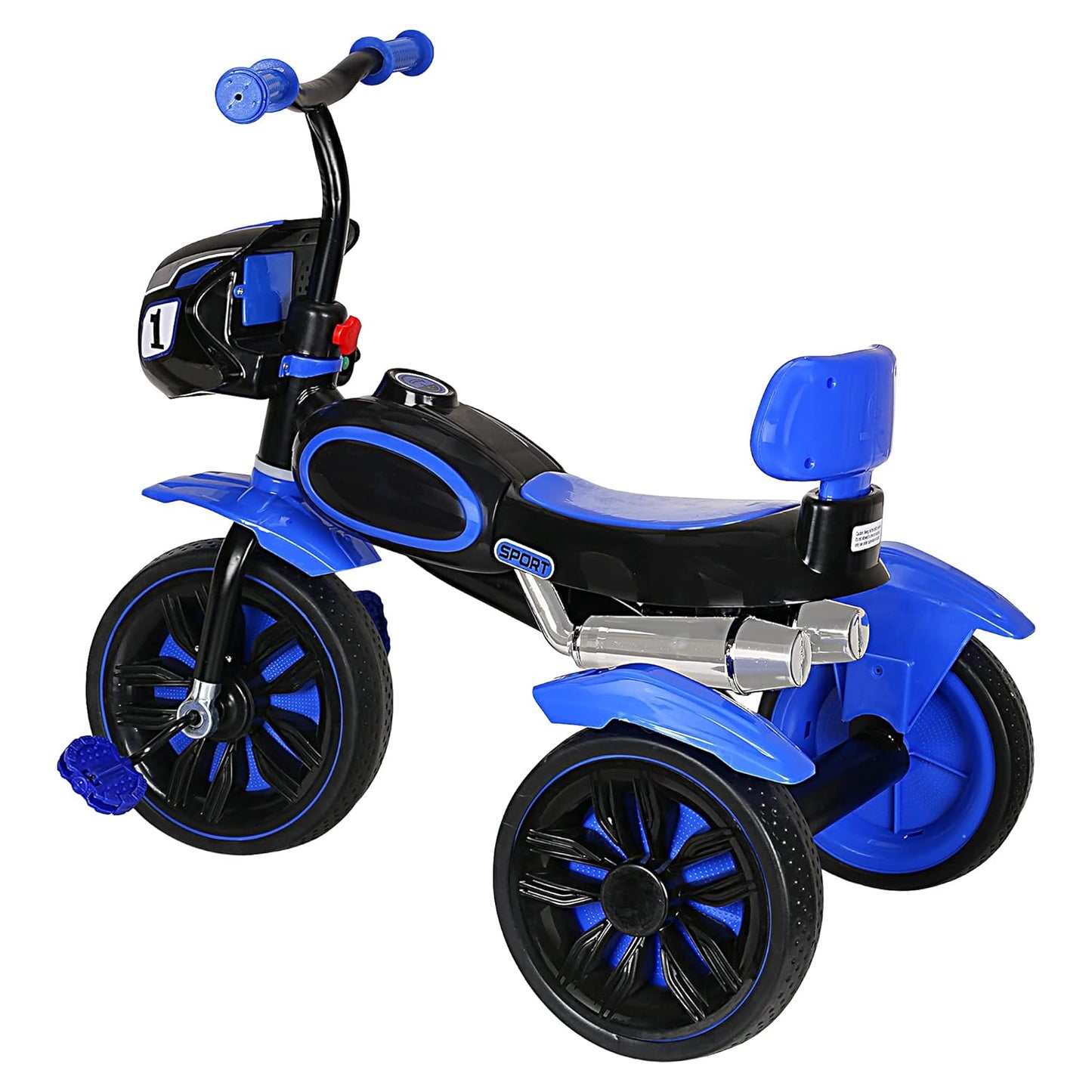 Tricycle Rider Push Car with Horn and Music for Kids