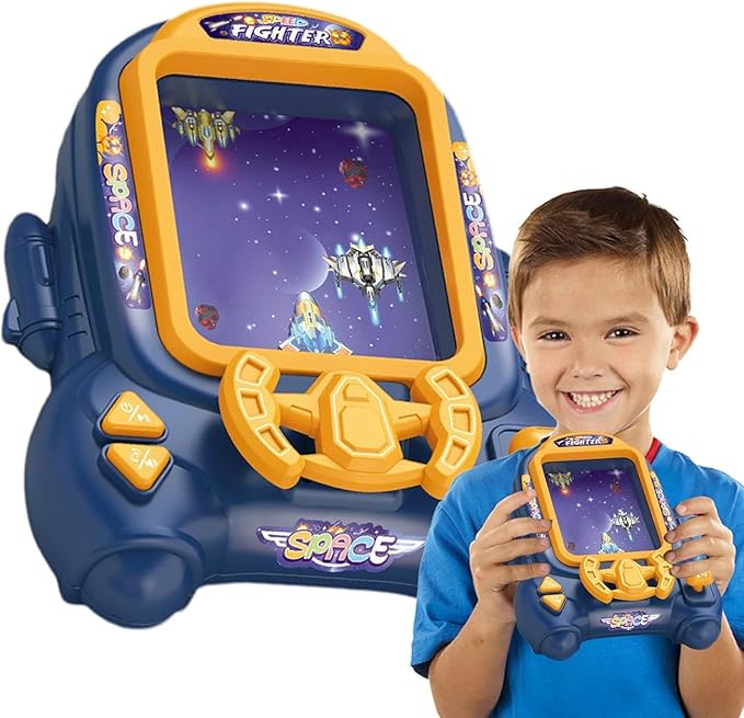 Kids Handheld Game Machine, Grip Steering Wheel Console