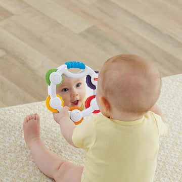 Fisher-Price Shake 'n Beats Tambourine Baby Rattle Toy