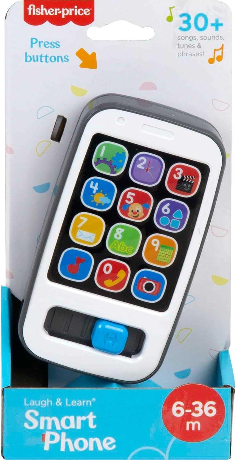 Fisher-Price Smart Phone Toy for Toddler with Music Lights