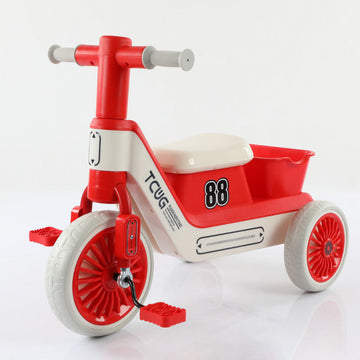 Children Tricycle Push Bike With Basket, With Music and Light