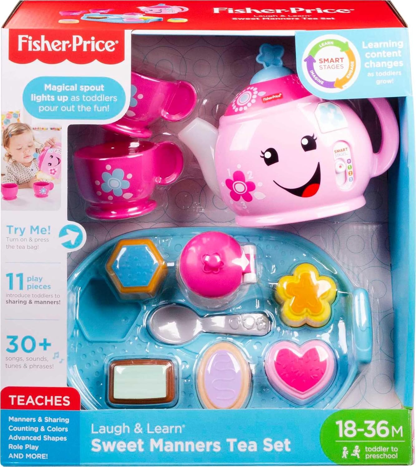 Fisher-Price Tea Set with Smart Stages Learning Songs