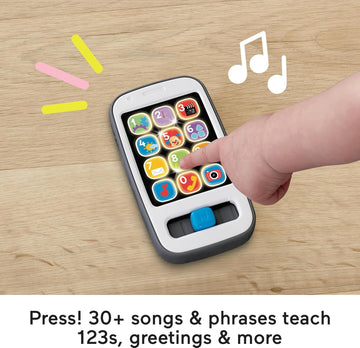 Fisher-Price Smart Phone Toy for Toddler with Music Lights