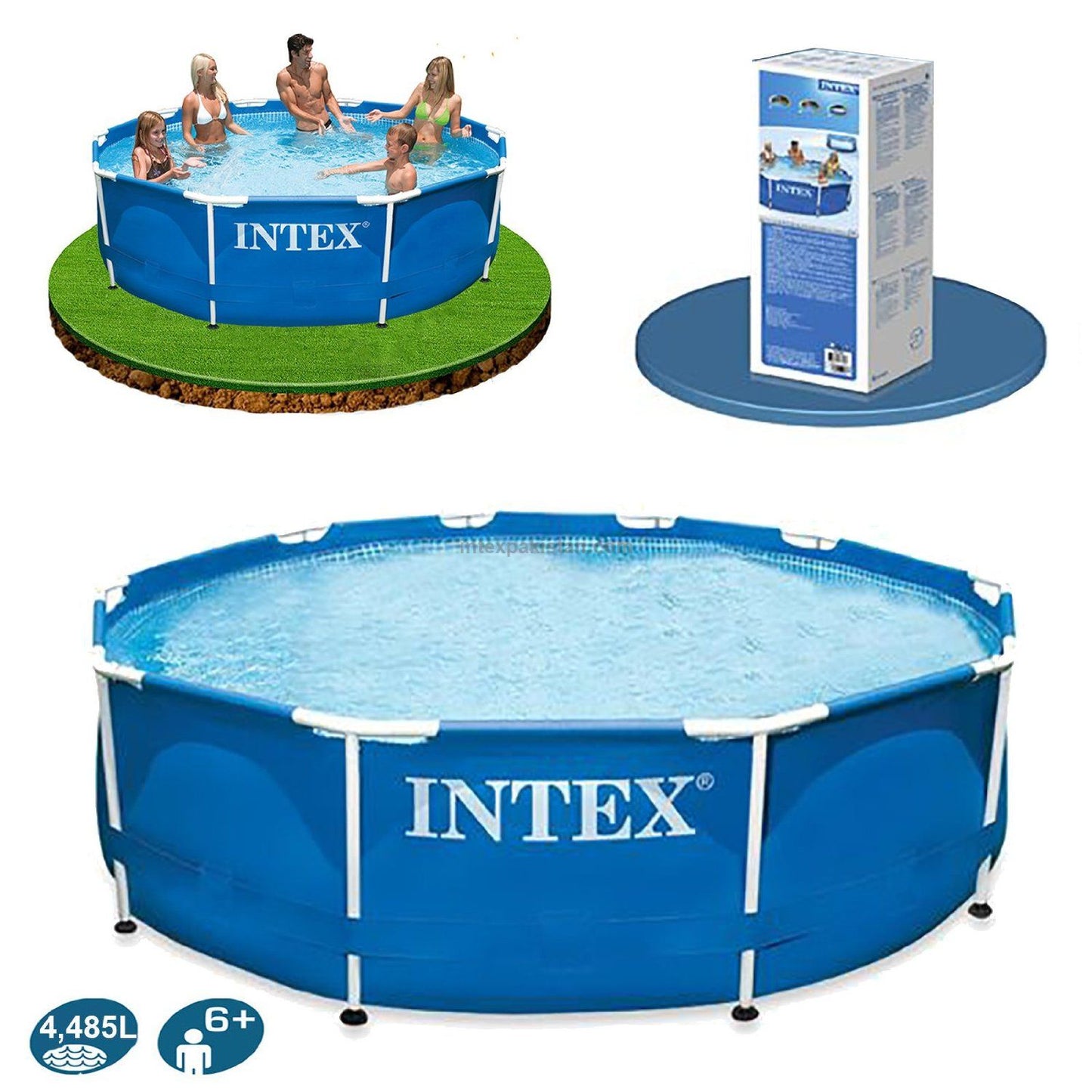 INTEX Round Metal Frame Pool (10ft X 30in)