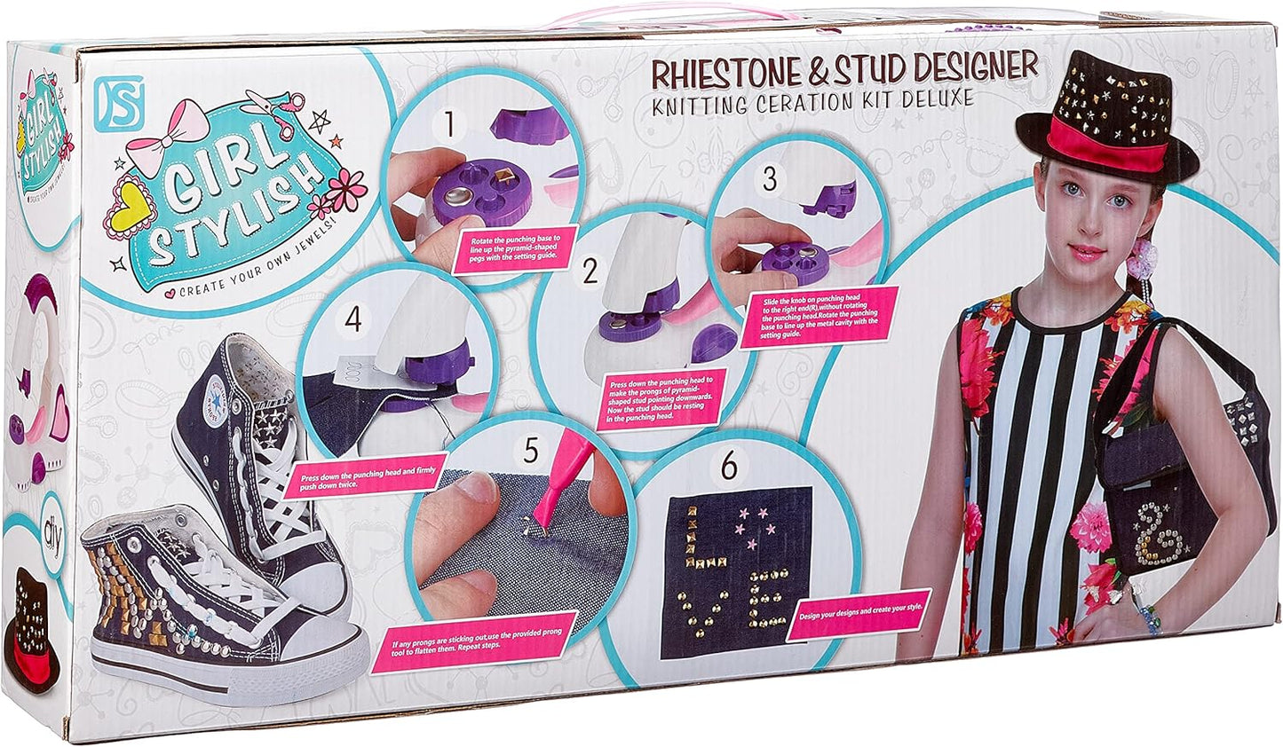 Fashion Machine 2in1 Rhiestone & Stud Designer Knitting Creation Kit