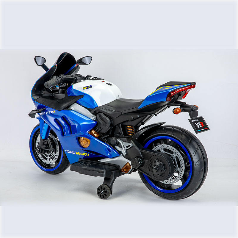 Kids Electric Bike with Colorful Ambient Light | Blue
