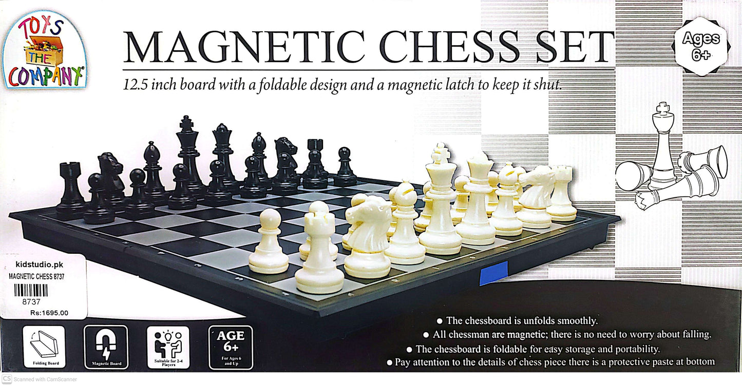 Magnetic Chess Set - 12.5 inch Foldable Board for Ages 6+