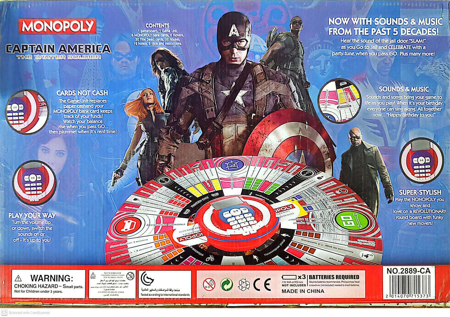 Monopoly Captain America Winter Solider Board Game
