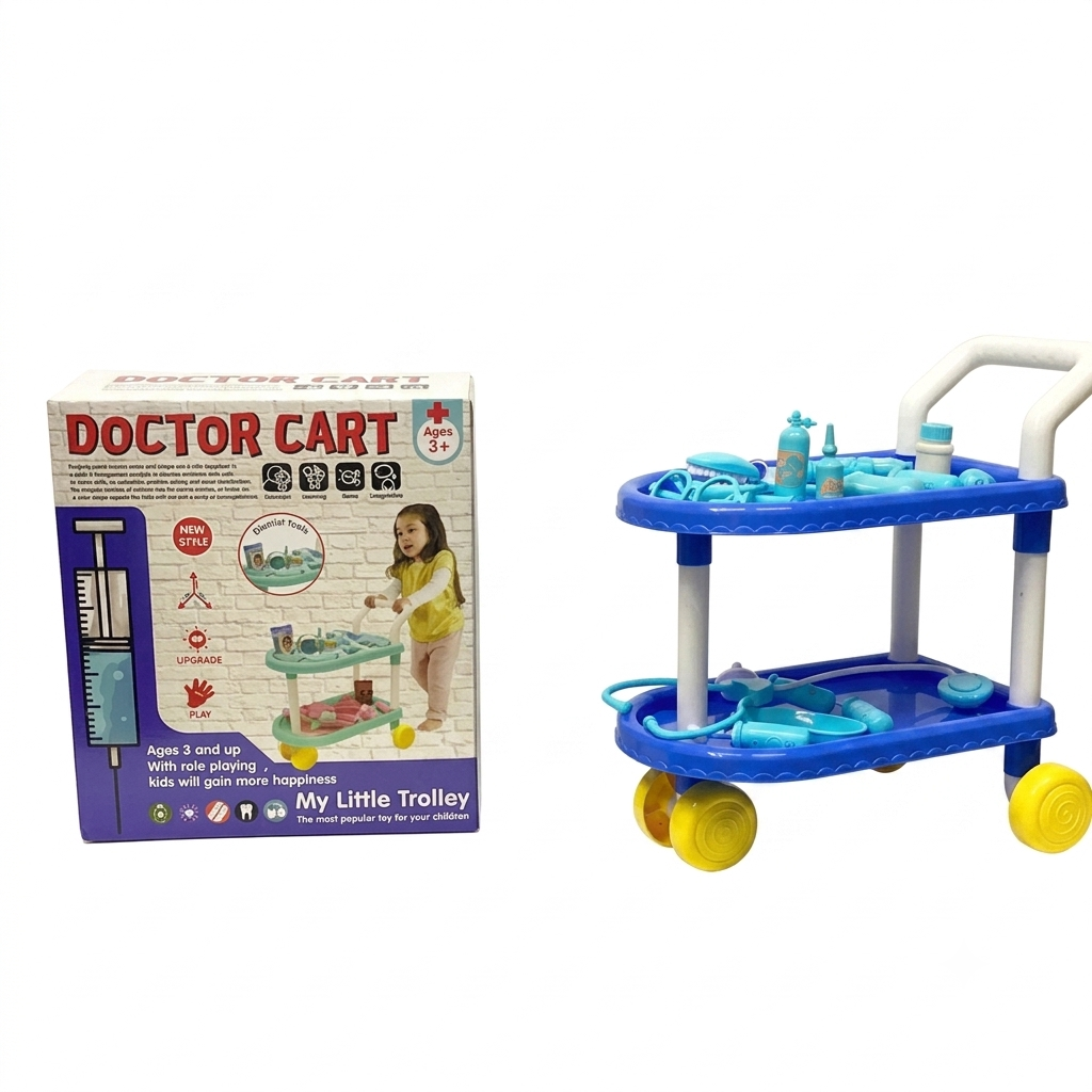 Doctor Trolley Pretend Play With Medical Accessories - 18 Inches