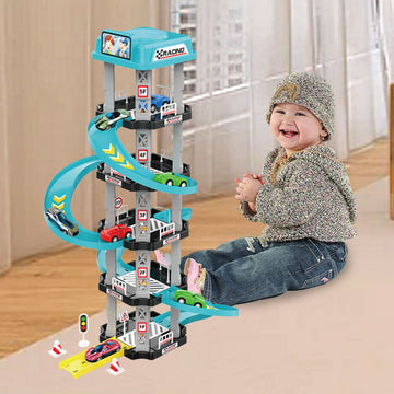 5-Floor Racing Track Car Parking Garage Play Set