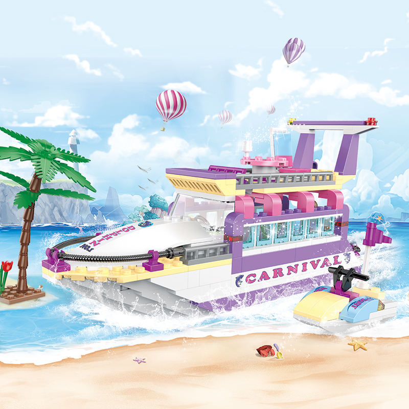 COGO Fashion Girl Yacht Building Blocks Set