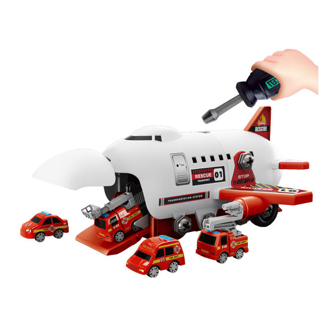 DIY Disassemble Puzzle Aircraft & Fire Engine Car Toy
