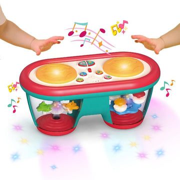 Musical Hand Clap Drum Toy for Babies – Rotating Projector, Color-Changing Night Light & Interactive Sounds