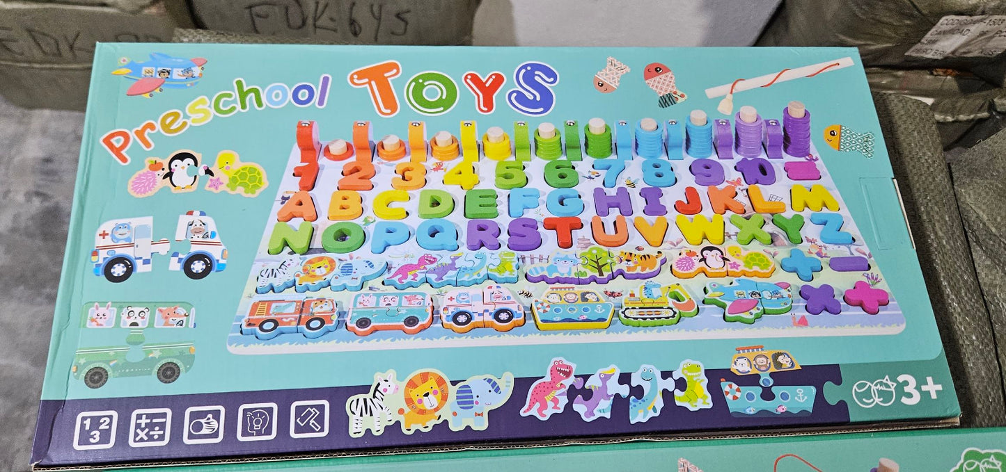 6 in 1 Wooden Montessori Learning Toy,