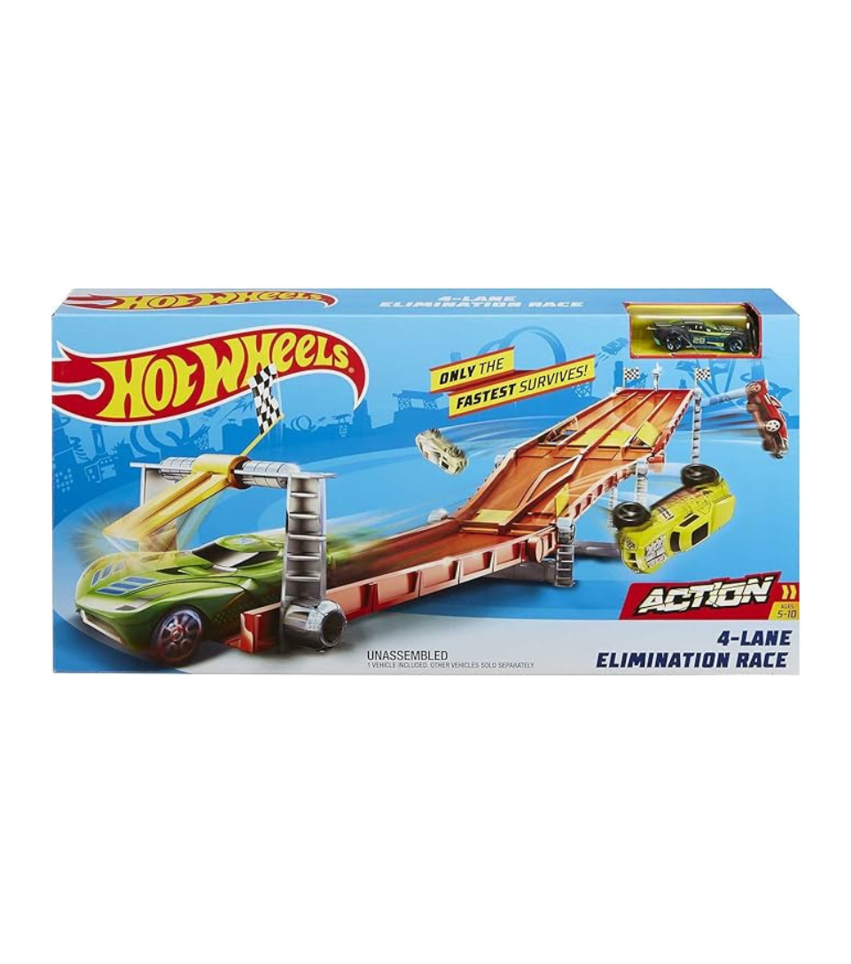 Hot Wheels 4-Lane Elimination Race Track Set