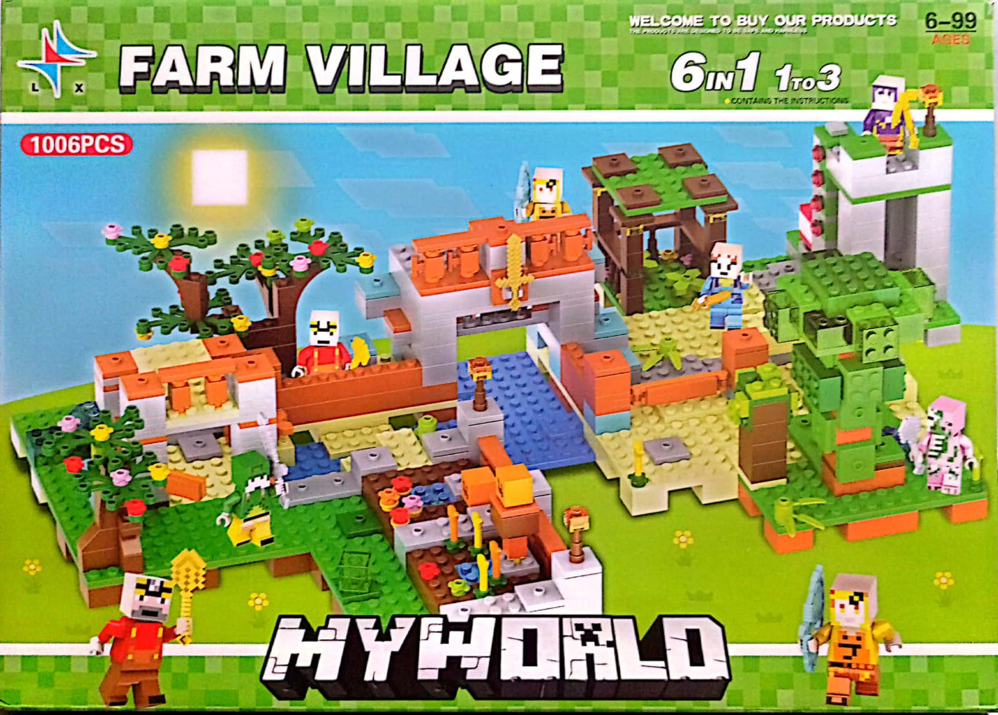 My World Farm Village Building Blocks 6 in 1 – 1006 Pieces