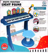 Electronic Keyboard Toy with a Microphone and Stool