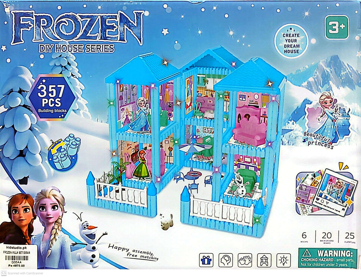 Frozen DIY House Series Building Block Set 357 PCS