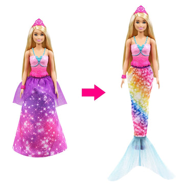Barbie Dreamtopia 2-in-1 Princess to Mermaid Fashion Transformation Doll