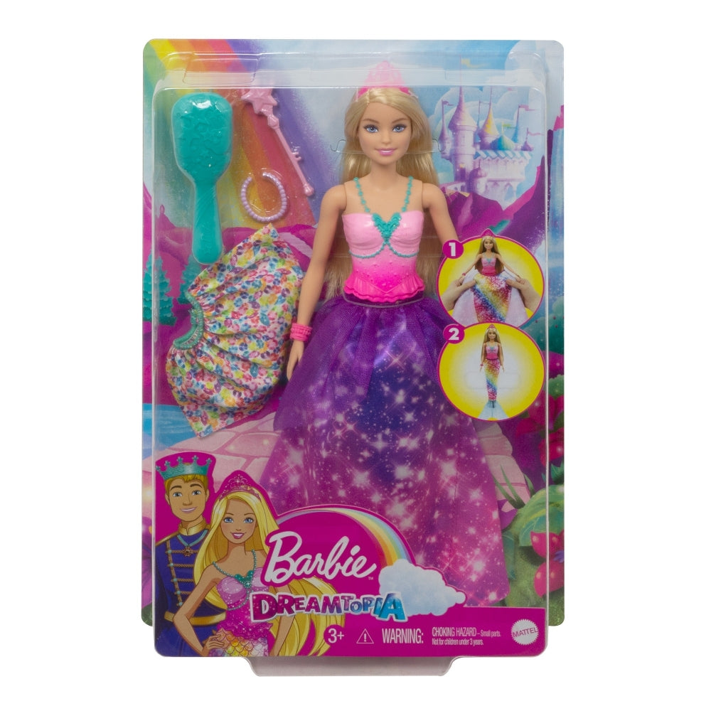 Barbie Dreamtopia 2-in-1 Princess to Mermaid Fashion Transformation Doll
