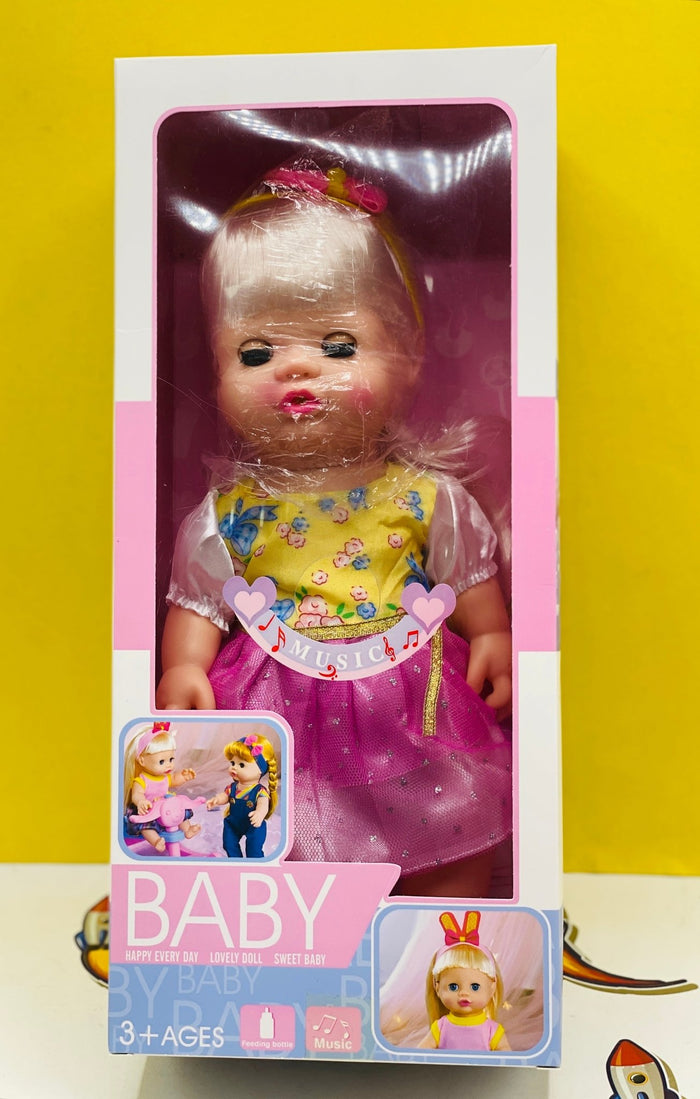 Musical Baby Doll with Feeder