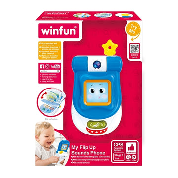 Winfun flip up sounds phone toy in retail packaging