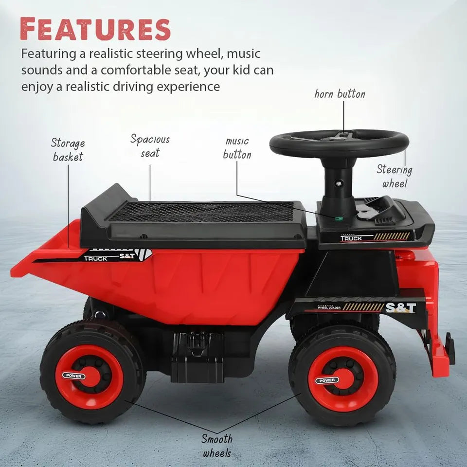 Kids Ride On Truck For Kids with Light & Music | Red