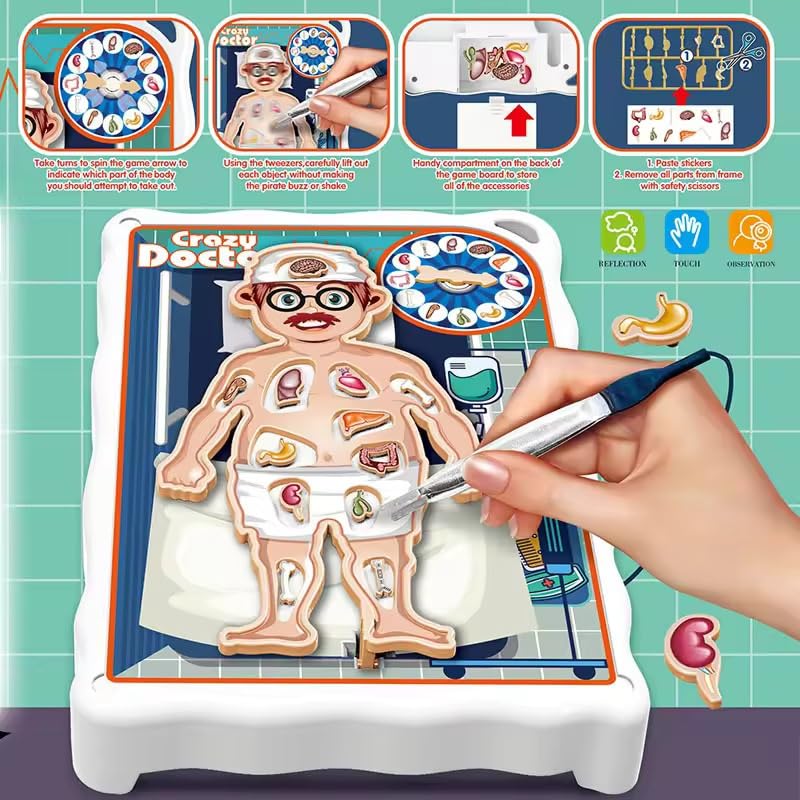 Electronic Crazy Doctor Human Body Organ Surgery Operation Kit