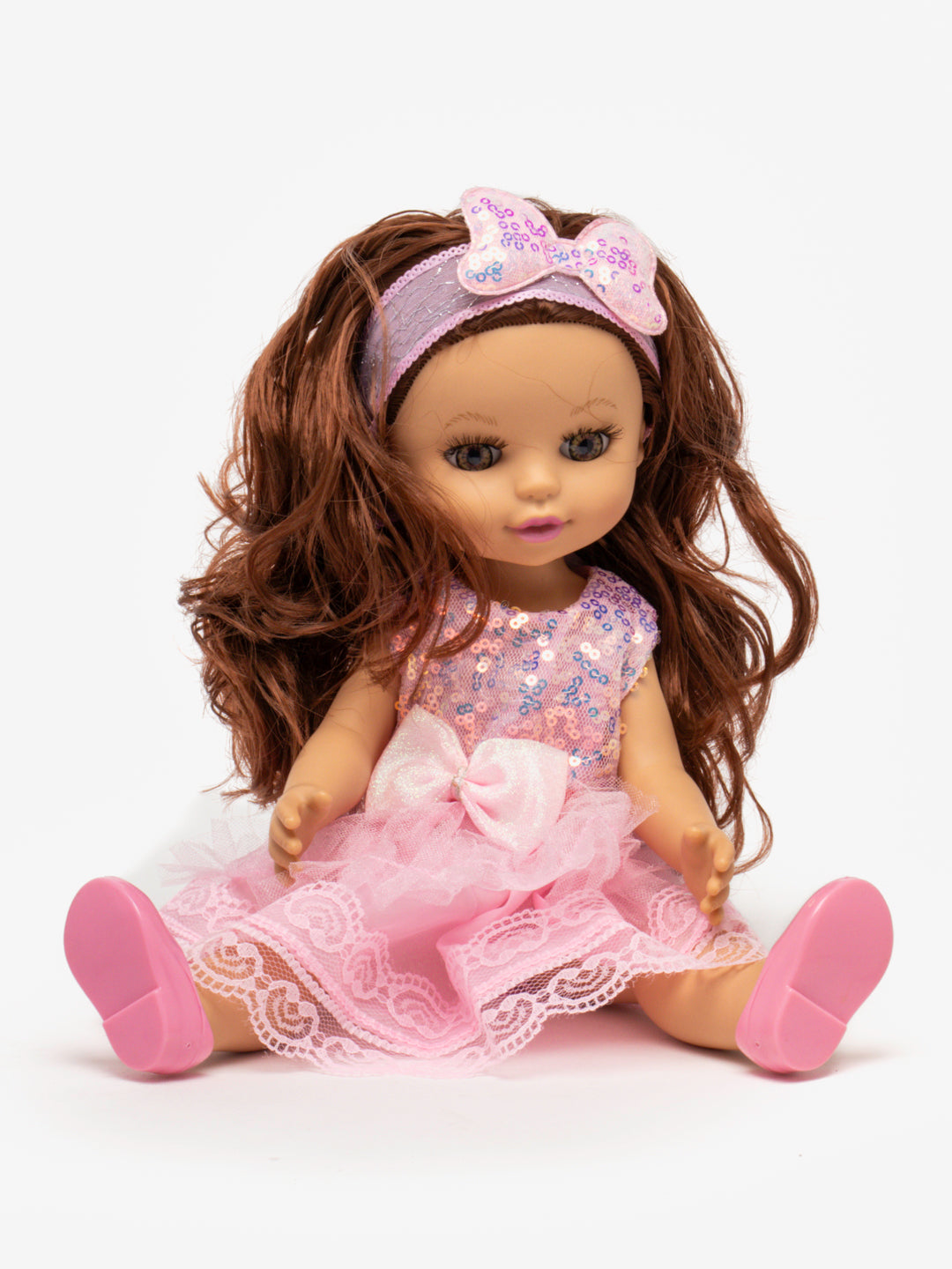 33cm all-vinyl plastic cute girl with English song