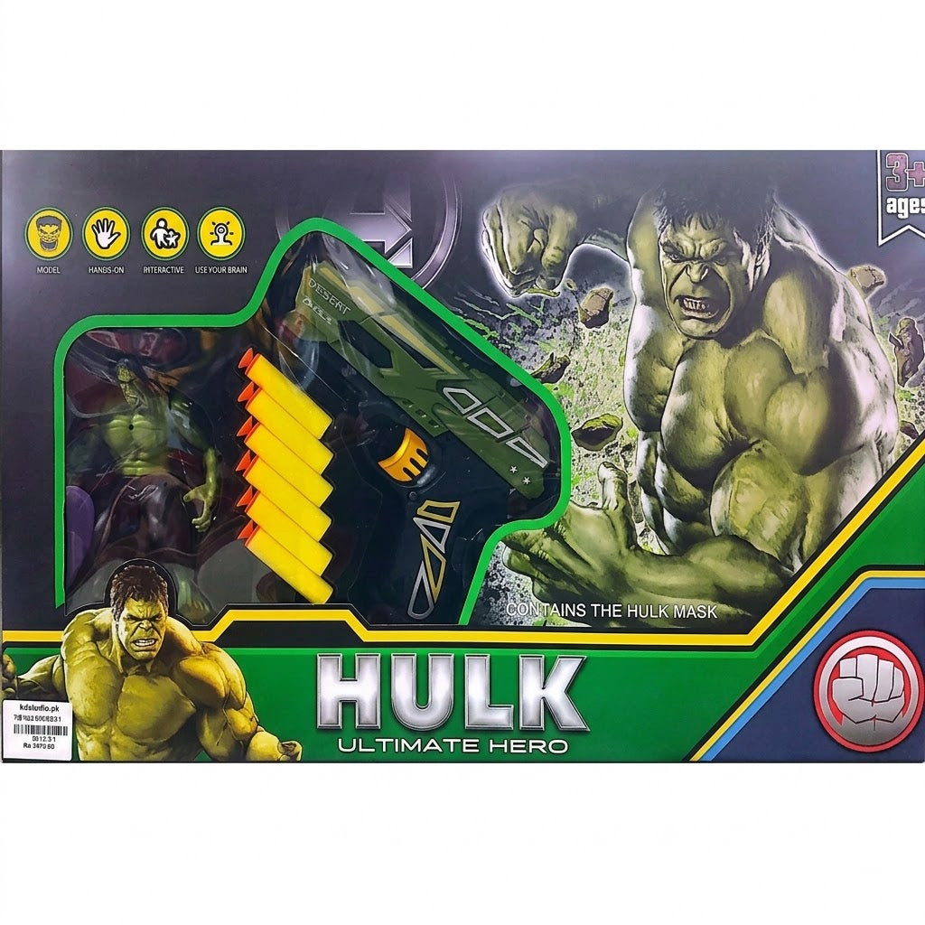 Avengers Hulk Soft Bullet Gun Toy - 0812B-3-1