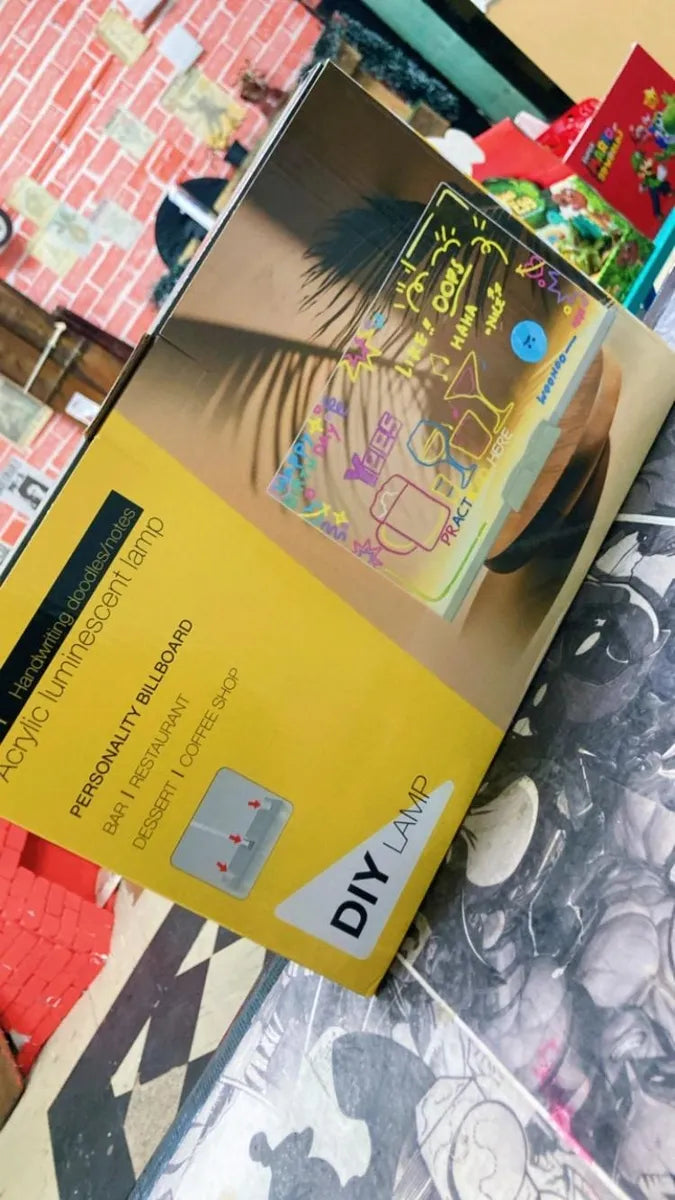 LED illuminated drawing board packaging and included contents