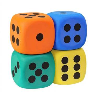 6pcs Set of Large Soft Dice in Random Colors - 916-310