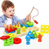 Wooden Montessori Magnet Fishing & Puzzle