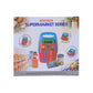 Supermarket Learning Calculator Toy Set - Interactive Grocery Play With Real Calculator