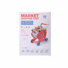 64-Piece Kids' Market Shopping Cart Playset - Interactive Grocery Role-Play Toy
